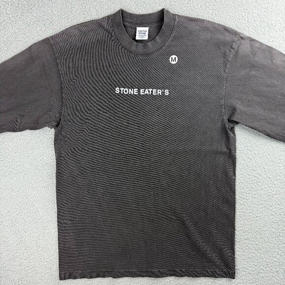 Cactus Store T Shirt Mens Medium Grey Stone Eaters True Mineral Long Sleeve LA 1 - Picture 2 of 9